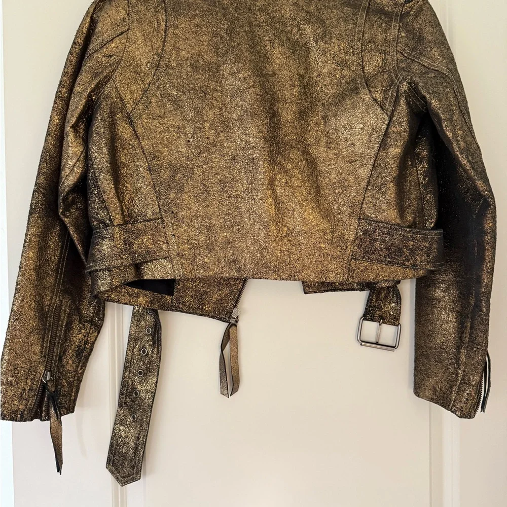 Cleobella Metallic Leather Jacket - Picture 2 of 3